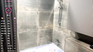 dewdropdoll - skinny nude blond in the shower