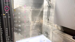 dewdropdoll - skinny nude blond in the shower
