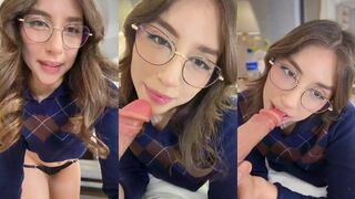 KateGale licks dildo