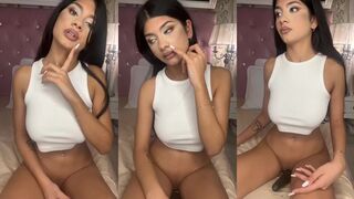 KeiraLis elite brunette cam model without panties